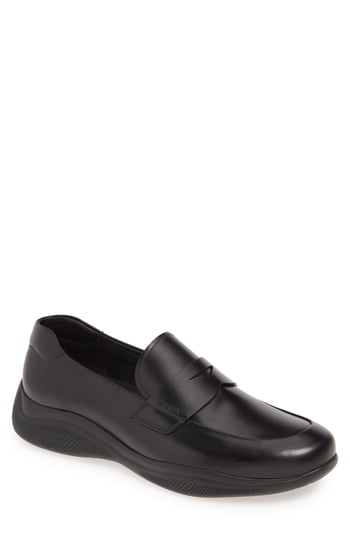 prada penny loafers mens