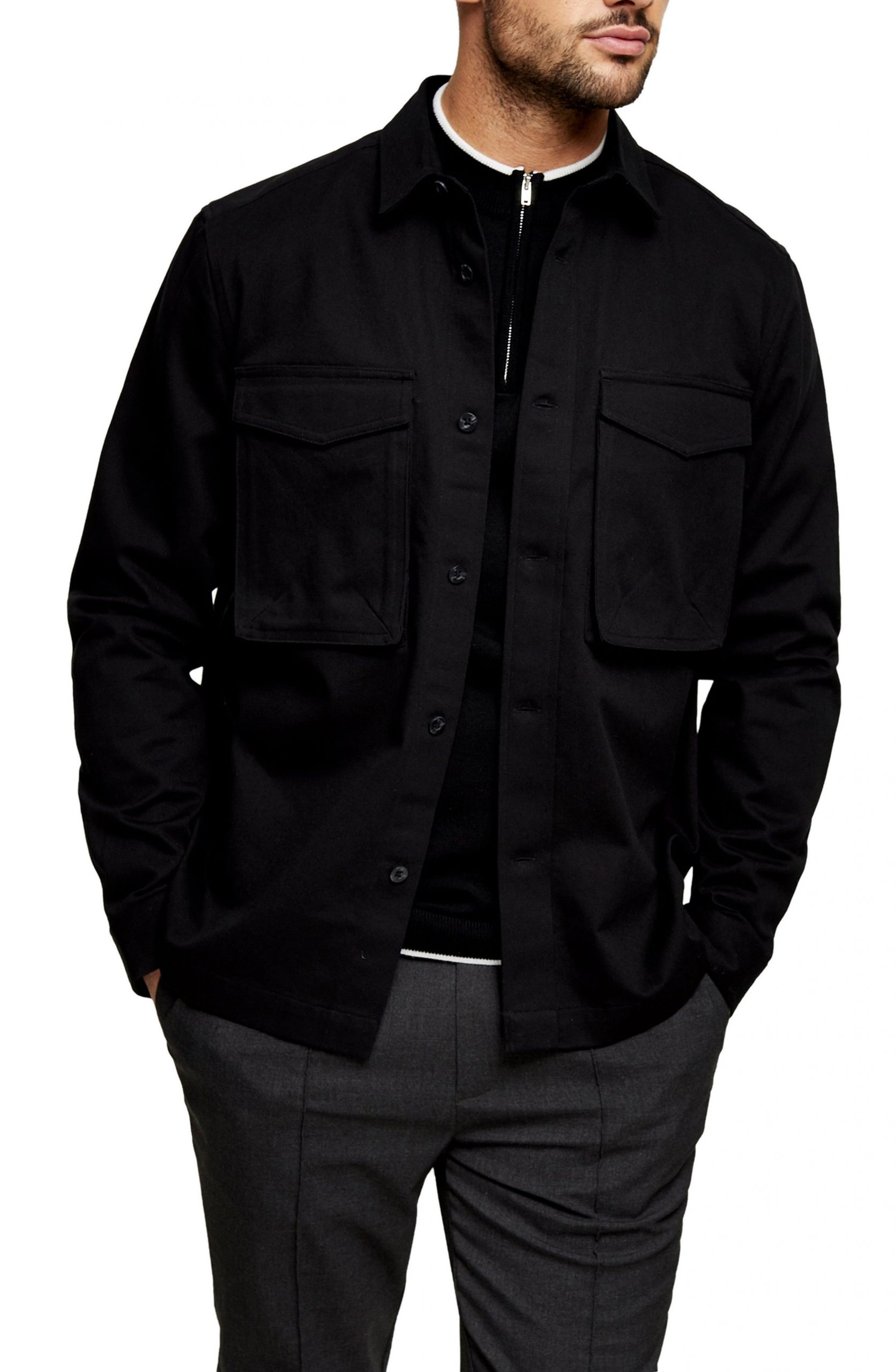 twill overshirt mens