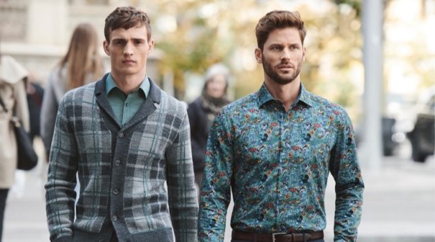 OLYMP enlists models Julian Schneyder and Samuel Trepanier to front a fall outing in Barcelona.