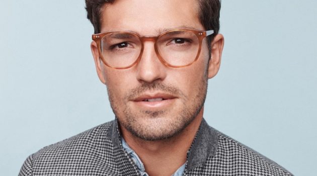 Benj Lee dons Warby Parker's Carlton eyeglasses in sequoia tortoise.