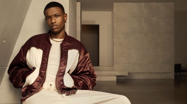 Malik Anderson fronts AMBUSH's spring-summer 2021 men's campaign.