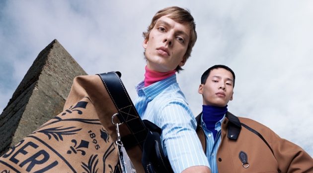 Models Leon Dame and Wang Chenming star in Berluti's spring-summer 2021 campaign.