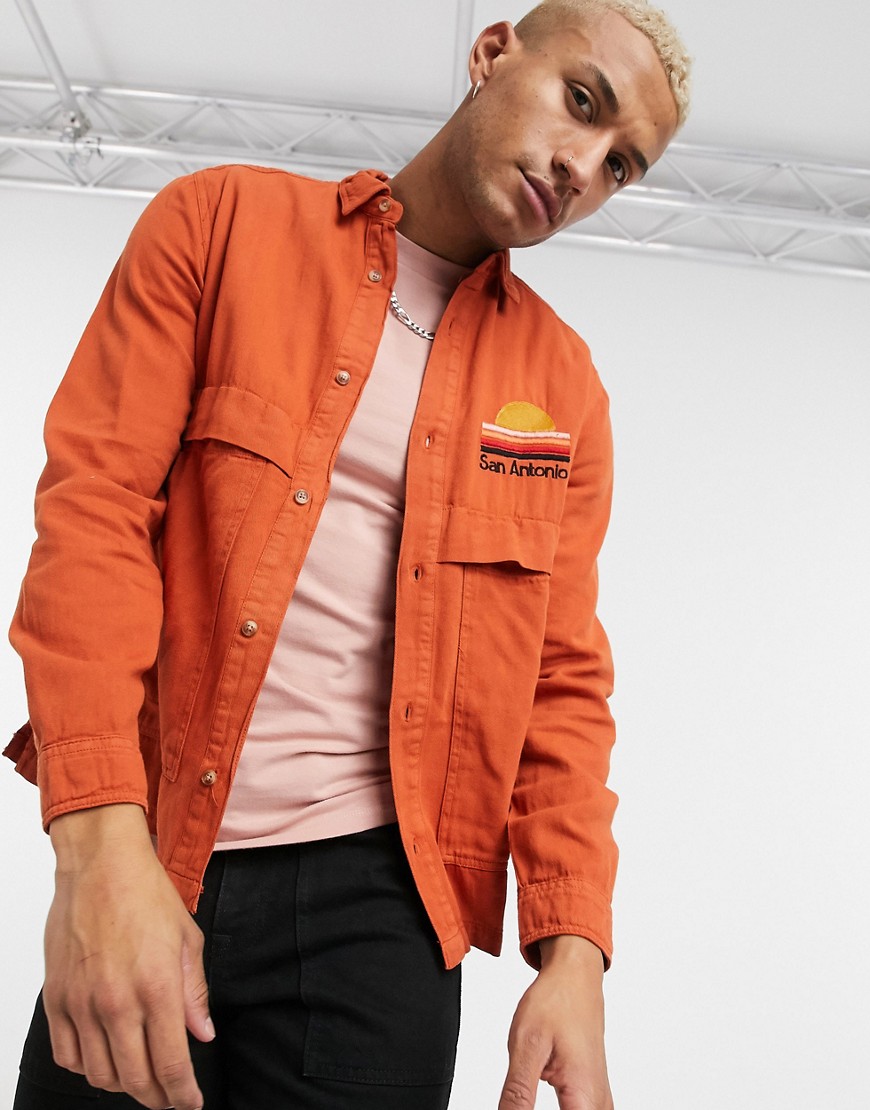 orange cp overshirt