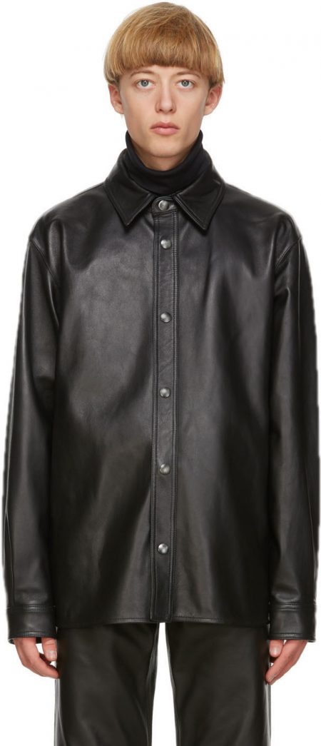 【送料お得】meer.Eco leather overshirt jacket ジャケット・アウター