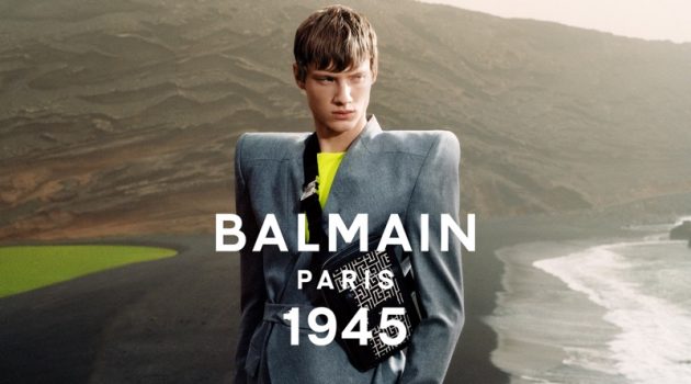 Braien Vaiksaar stars in Balmain's spring-summer 2021 men's campaign.