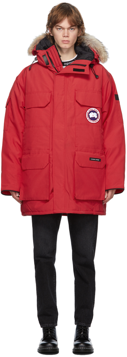 Canada Goose Red Down Expedition Parka | The Fashionisto