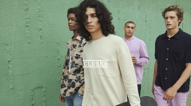 Caleb Elijah, Ernesto Cervantes, Tristan Stovall, and Elijah Claxton showcase summer style from Closed.