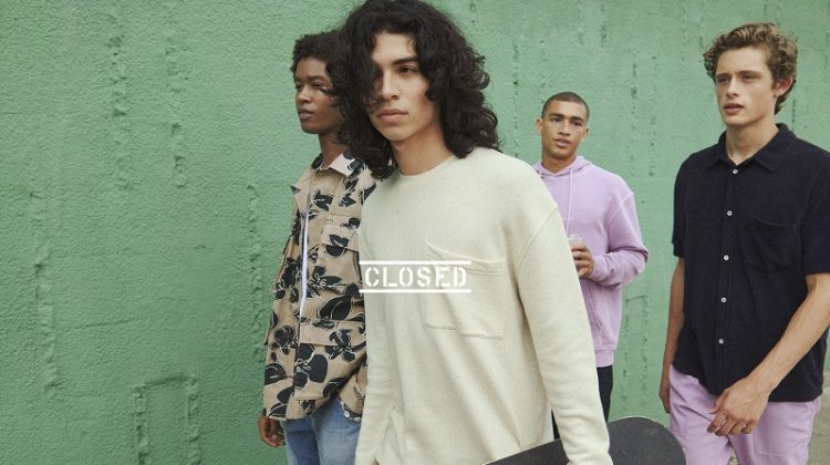 Caleb Elijah, Ernesto Cervantes, Tristan Stovall, and Elijah Claxton showcase summer style from Closed.