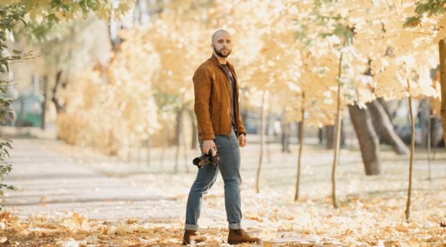 Man in Brown Suede Jacket