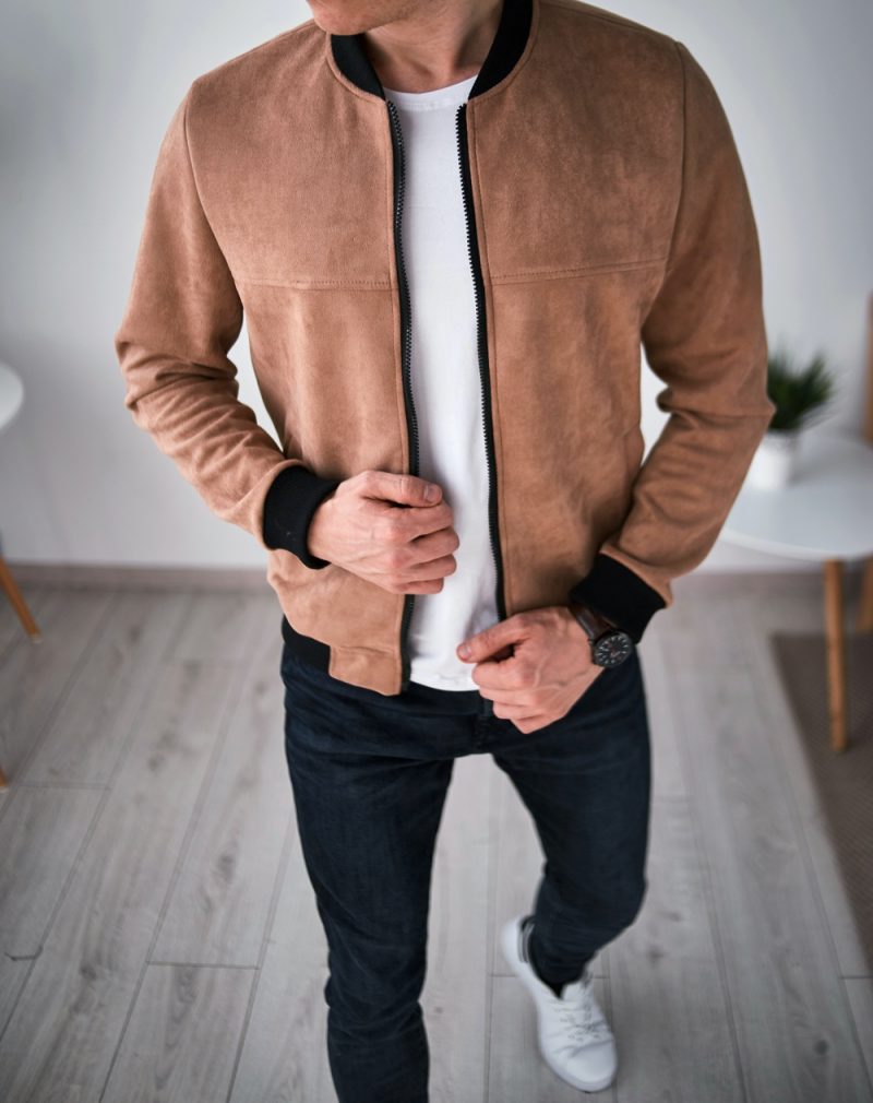 Men's Coffee Brown Authentic Suede Winter Rider Leather Jacket Real Urban  Zipper | eBay