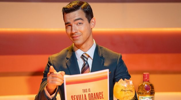 Joe Jonas plays a news anchor for the new Tanqueray Sevilla Orange campaign.