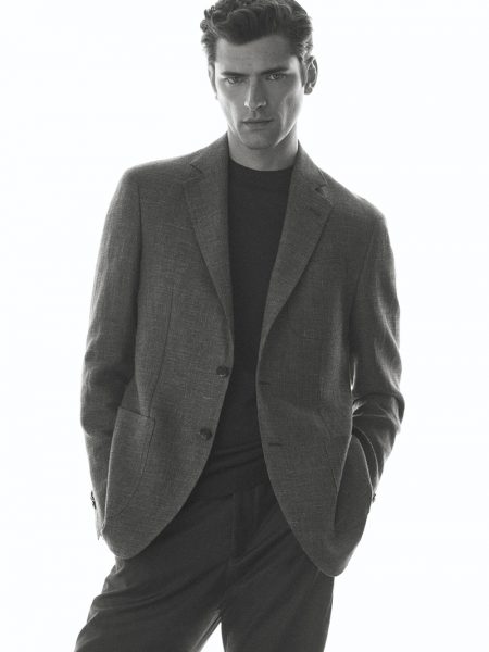 Sean O'Pry 2021 Massimo Dutti Men's Suits