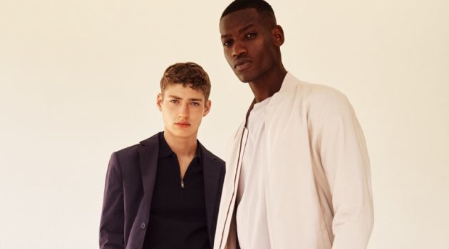 Models Valentin Humbroich and Bambi Kouyate come together as the faces of Mango Man's Clean collection.