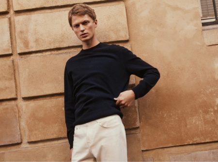 Taking to the streets of Paris, Jonas Glöer embraces relaxed style from Massimo Dutti.