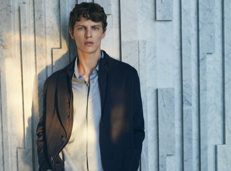 Reuniting with Massimo Dutti, Tim Schuhmacher embraces transitional style.