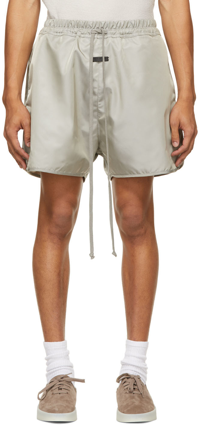 Fear of God Grey Nylon Track Shorts | The Fashionisto