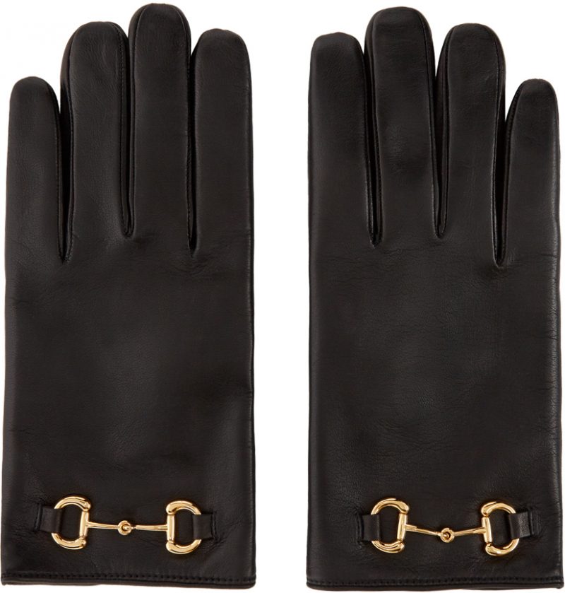 Gucci Black Leather Horsebit Gloves | The Fashionisto