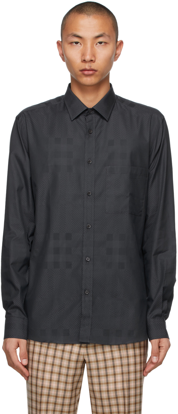 Burberry Grey Check Sanders Shirt | The Fashionisto