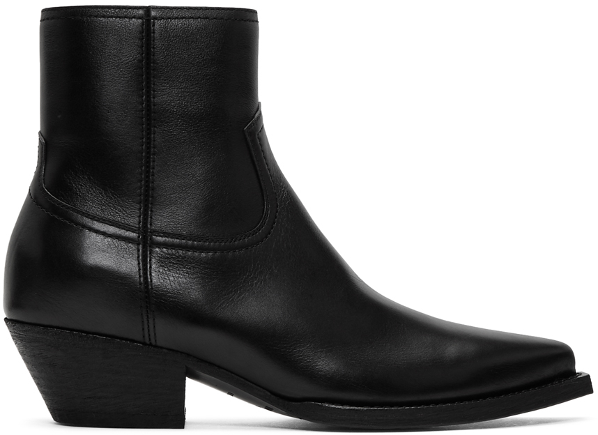 Saint Laurent Black Lukas Zip Boots | The Fashionisto