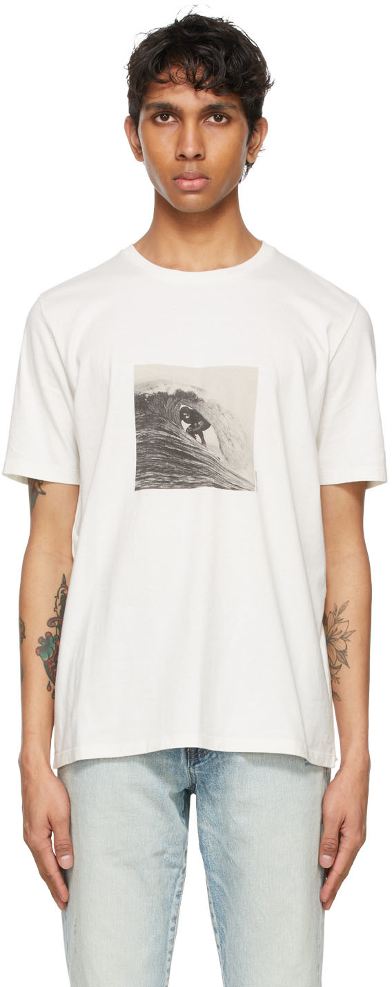 Saint Laurent Off-White Surfer T-Shirt | The Fashionisto