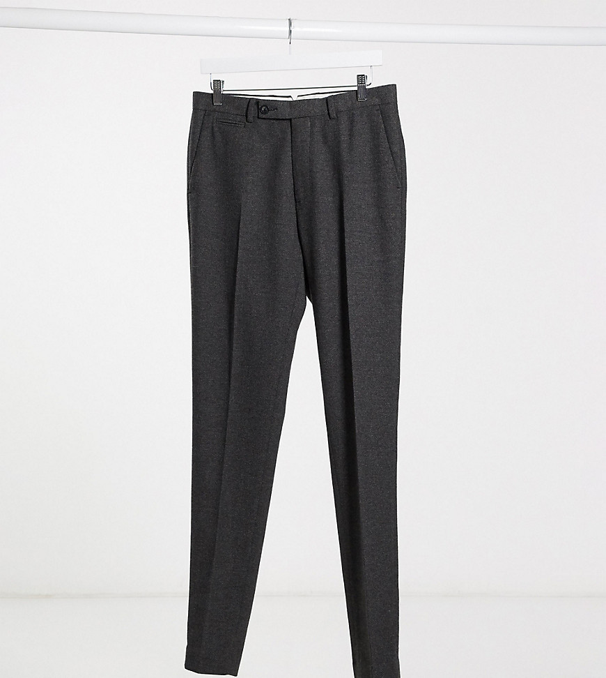 ASOS DESIGN Tall wedding super skinny suit pants in charcoal ...