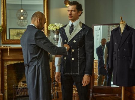 Starring in Dolce & Gabbana's Made to Measure campaign, David Gandy gets fitted for a #DGSartoria suit.