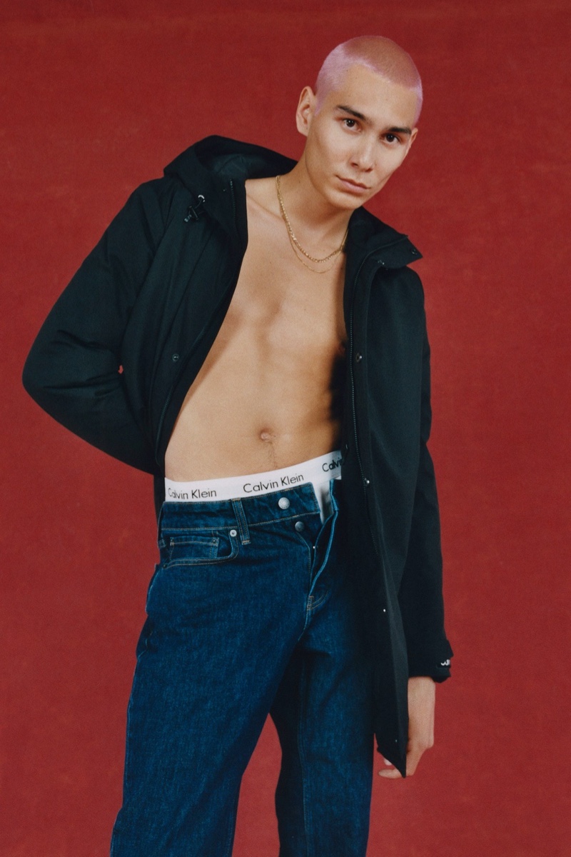 Evan Mock Hits the Klein Holiday Studio Campaign The Fashionisto Calvin for –
