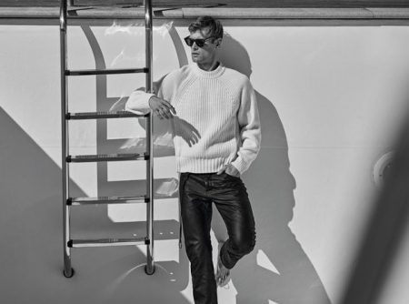 Elliott Reeder Model LOfficiel Hommes Ukraine Sweater Sunglasses Leather Pants Style