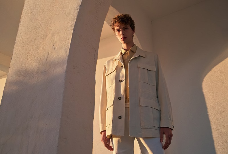 Loro Piana Campaign Men Spring 2022 Leon Dame Model