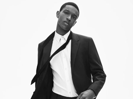 Malik Anderson Model Theory Campaign Men Spring 2022 Black Suit