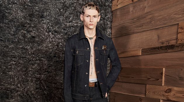 Lorenzo Bigi Model Dolce & Gabbana Denim Men Fall 2022