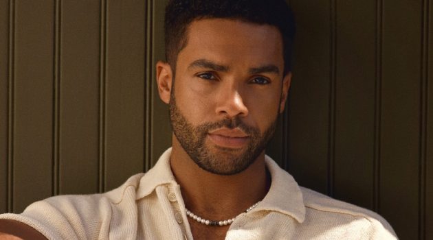 Lucien Laviscount David Yurman Pearl Necklace 2022 Campaign