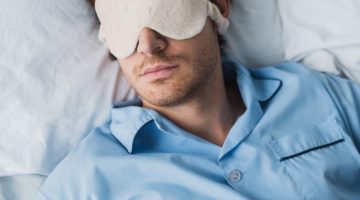 Man Pajamas Eye Mask Bed