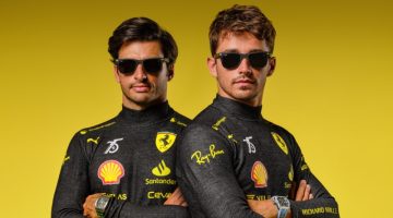 Carlos Sainz Jr. Charles Leclerc Ray-Ban Wayfarer Carbon Fiber Scuderia Ferrari Sunglasses 2022