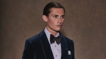 Huntsman Campaign Fall 2022 Thomas Gray Model Evening Wear Tuxedo Jacket