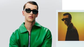 Zara Man Color Collection 2022 Habib Masovic Model Green Leather Jacket