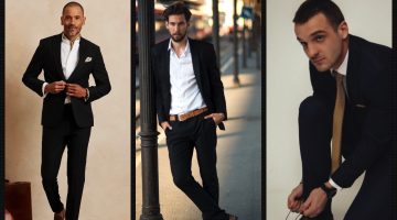 Black Suit Brown Shoes Mens Style