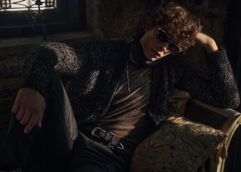 South Coast Plaza - Summer leather: the soft Karl sheepskin shirt jacket  from our John Varvatos boutique.