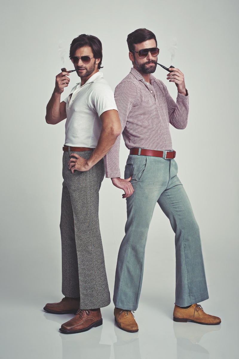 Sazz Vintage Clothing: (31x33) Mens Vintage 70s Disco Pants! Bright Green  W/ White & Red Plaid!