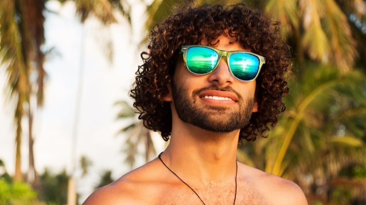 Man Curly Hair Beach Sunglasses