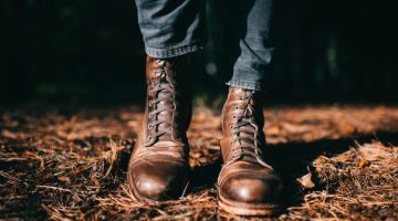 Brown Boots Men Jeans Crop