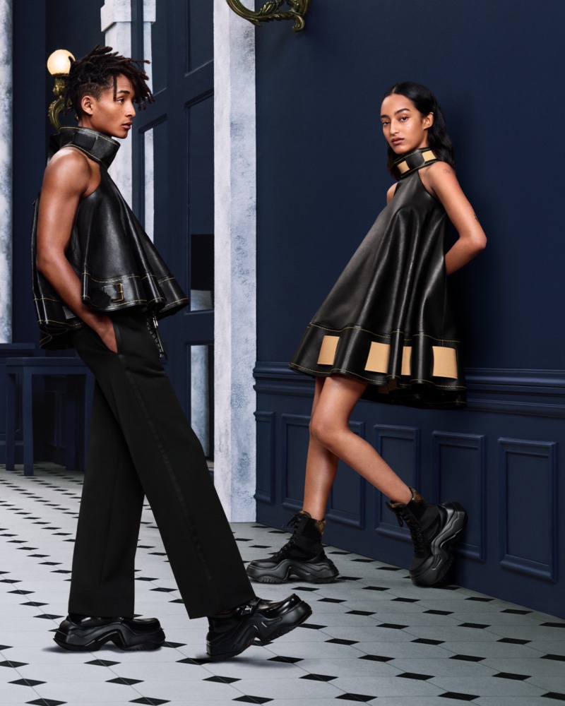 Sam Li & Jaden Smith Front Louis Vuitton LV Archlight 2.0 Ad