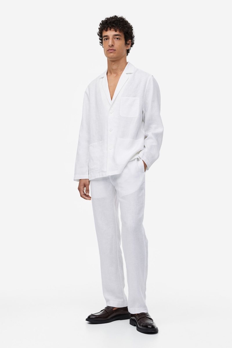 White Linen Shirt for Men | Slim Fit | HolloMen