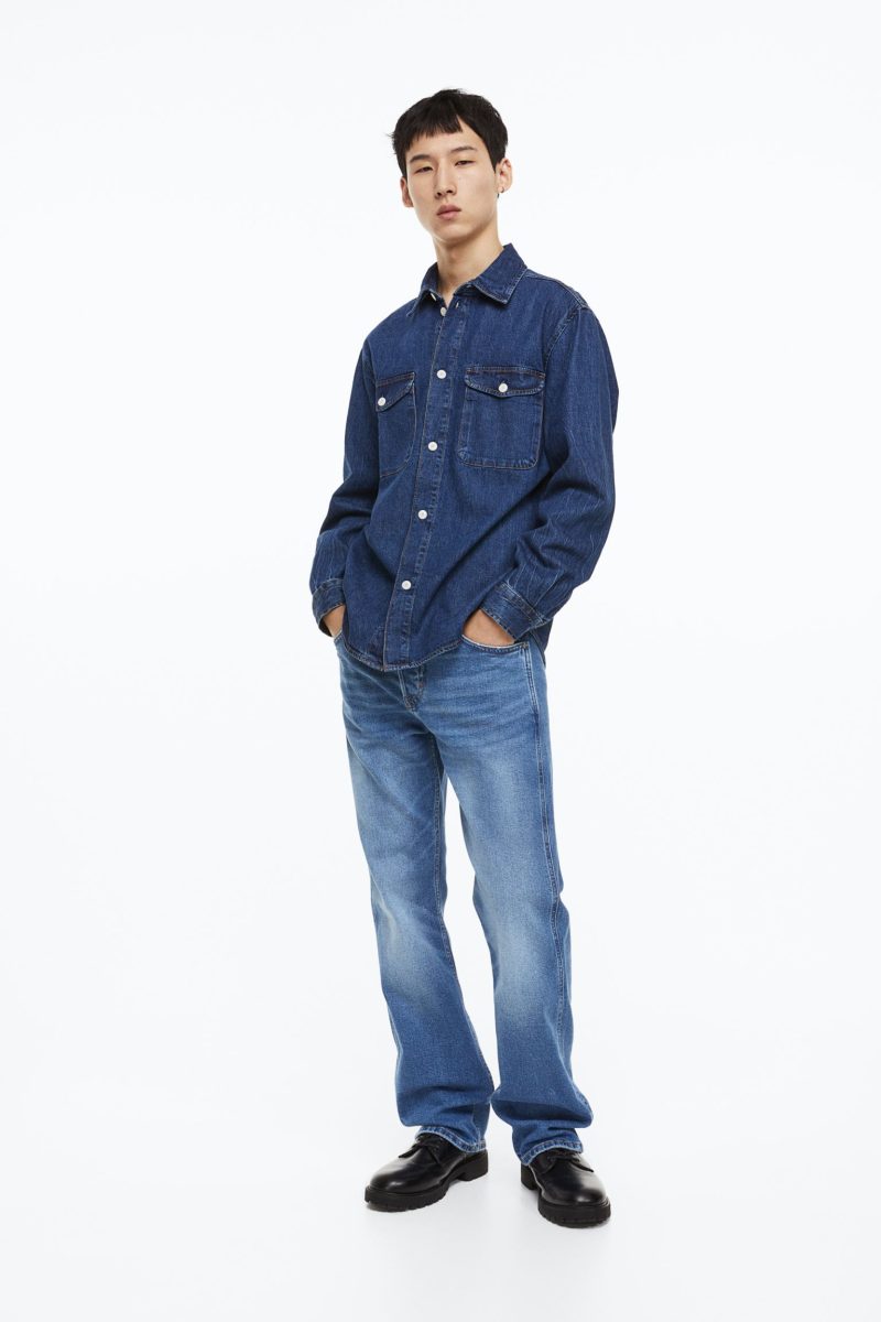 Buy Roadster Men Blue Regular Fit Ice Wash Denim Shirt - Shirts for Men  8218017 | Myntra