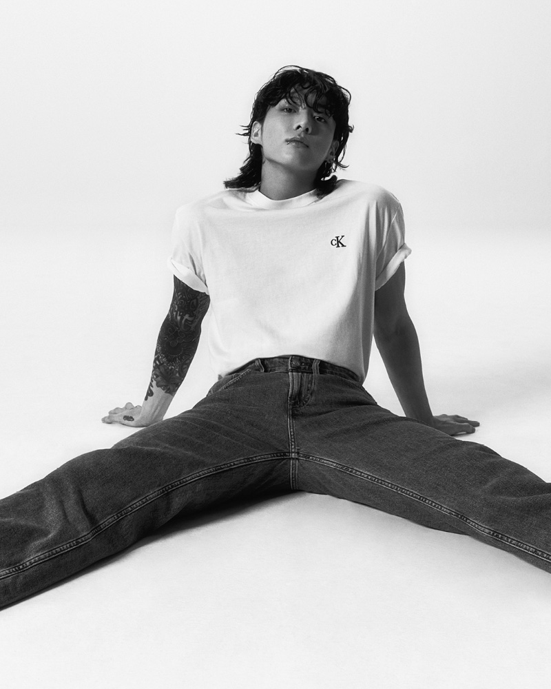 Jung Kook Jeans Tees Klein Rocks for & Calvin Ad
