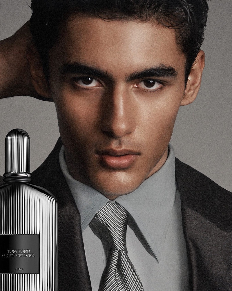 Tom Ford Grey Vetiver Campaign with Model Akbar Shamji