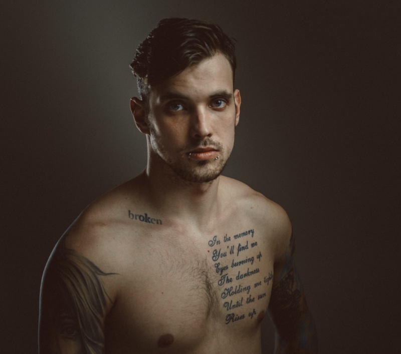 tight framing, tattooed bicep, muscular male by MaleAIArt on DeviantArt