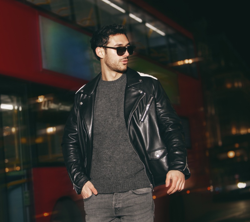 Gradient Leather Jacket — ChetLo