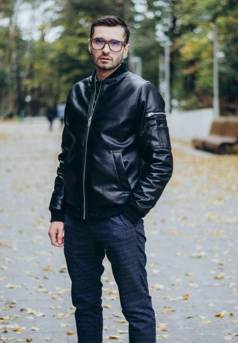 Best Black leather jacket outfit men under 1499/-