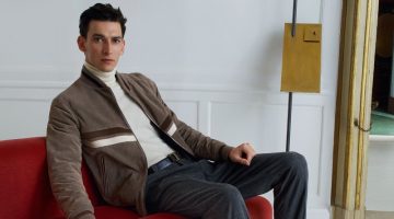 French model Thibaud Charon appears in Tod's pre-fall 2023 campaign.